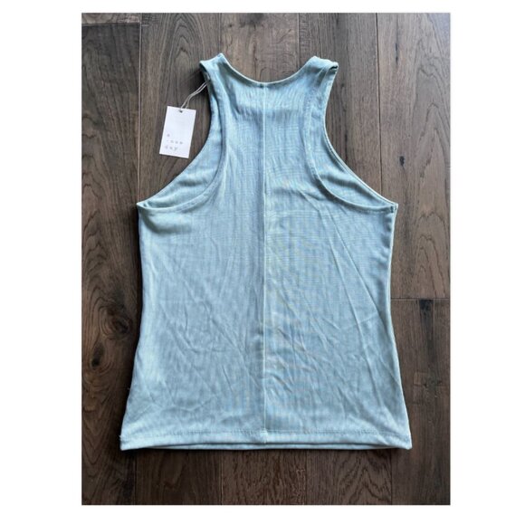A New Day High Neck Tank Top Light Blue Size S NWT Sleeveless Basic - Picture 4 of 4
